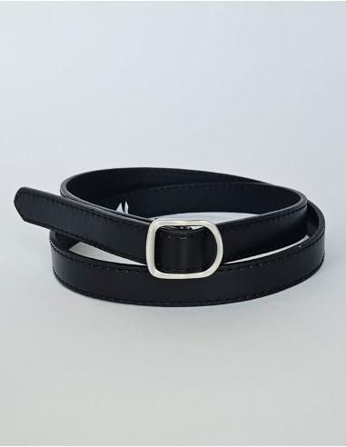 Ceinture polyuréthane unie boucle métal