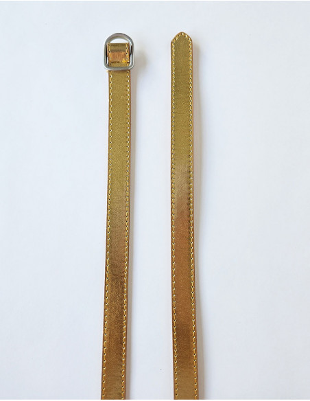 Ceinture polyuréthane unie boucle métal