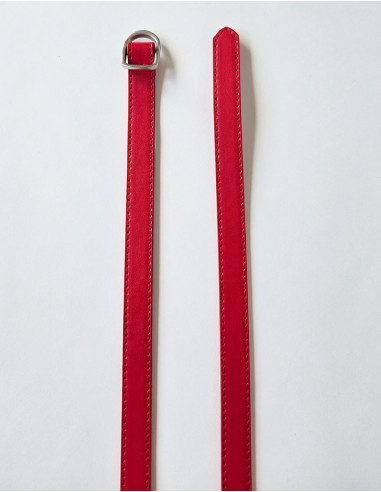 Ceinture polyuréthane unie boucle métal