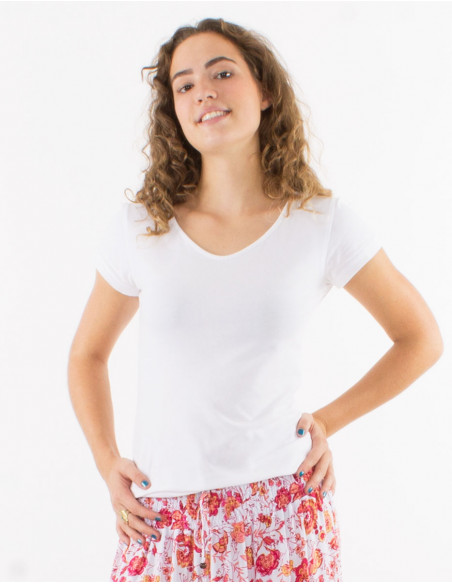 Tee shirt manches courtes uni