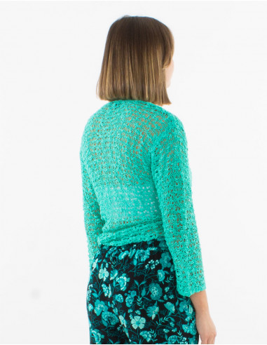 Veste maille polyester filet