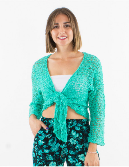 Veste maille polyester filet