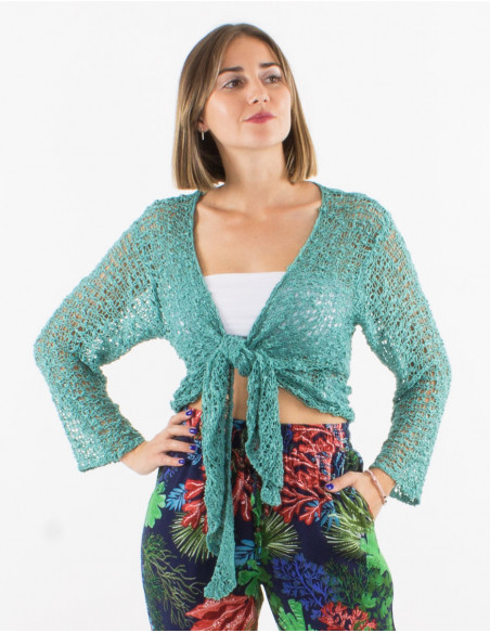 Veste maille polyester filet