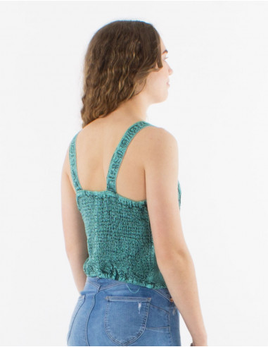 Top court viscose sw dos élastique