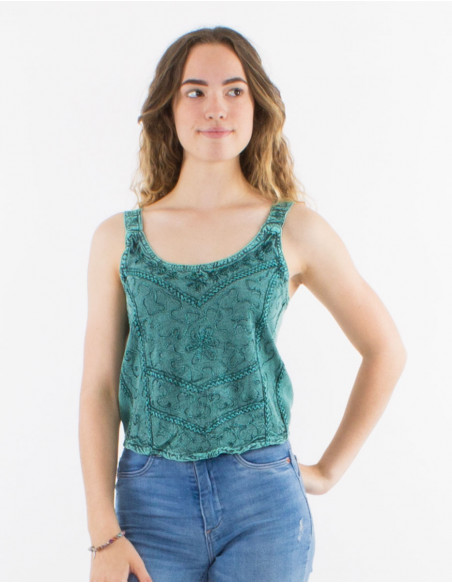 Top court viscose sw dos élastique