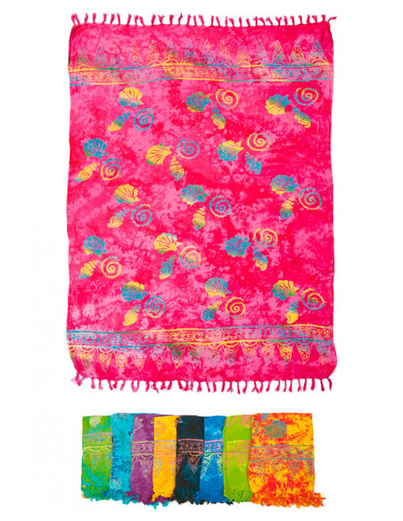 Sarong viscosa dp estampado mar