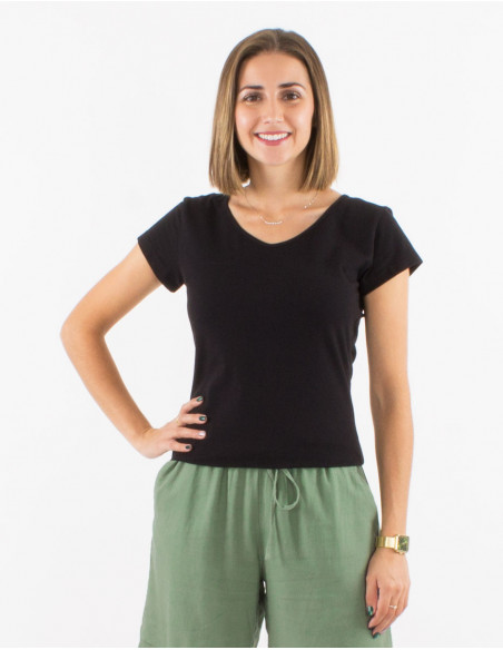 Tee shirt manches courtes uni