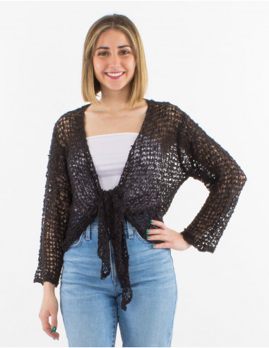 Veste maille polyester filet