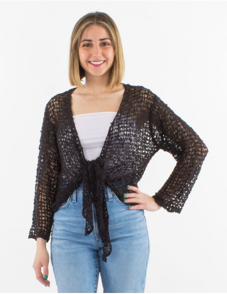 Veste maille polyester filet