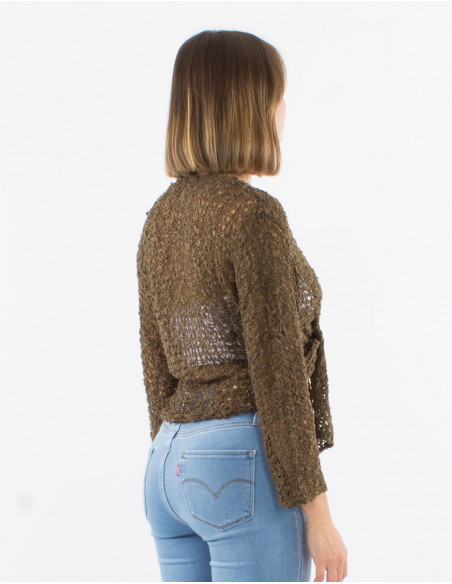 Veste maille polyester filet